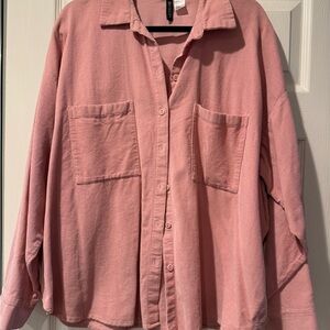 H&M Divided Pink Ribbed Top